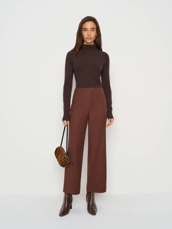 Joni Cropped Pant - Brown